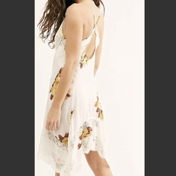 Free People Table For 2 Trapeze Floral Slip Dress - Picture 2 of 2